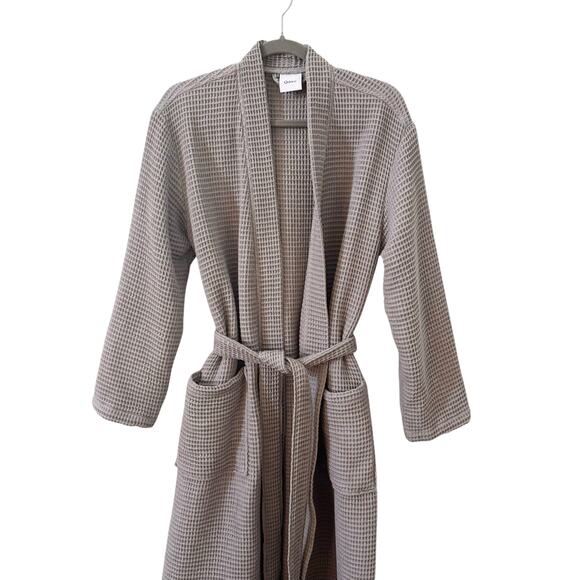 Quince Organic Turkish Waffle Robe in "Gray" Size Small - Picture 6 of 12